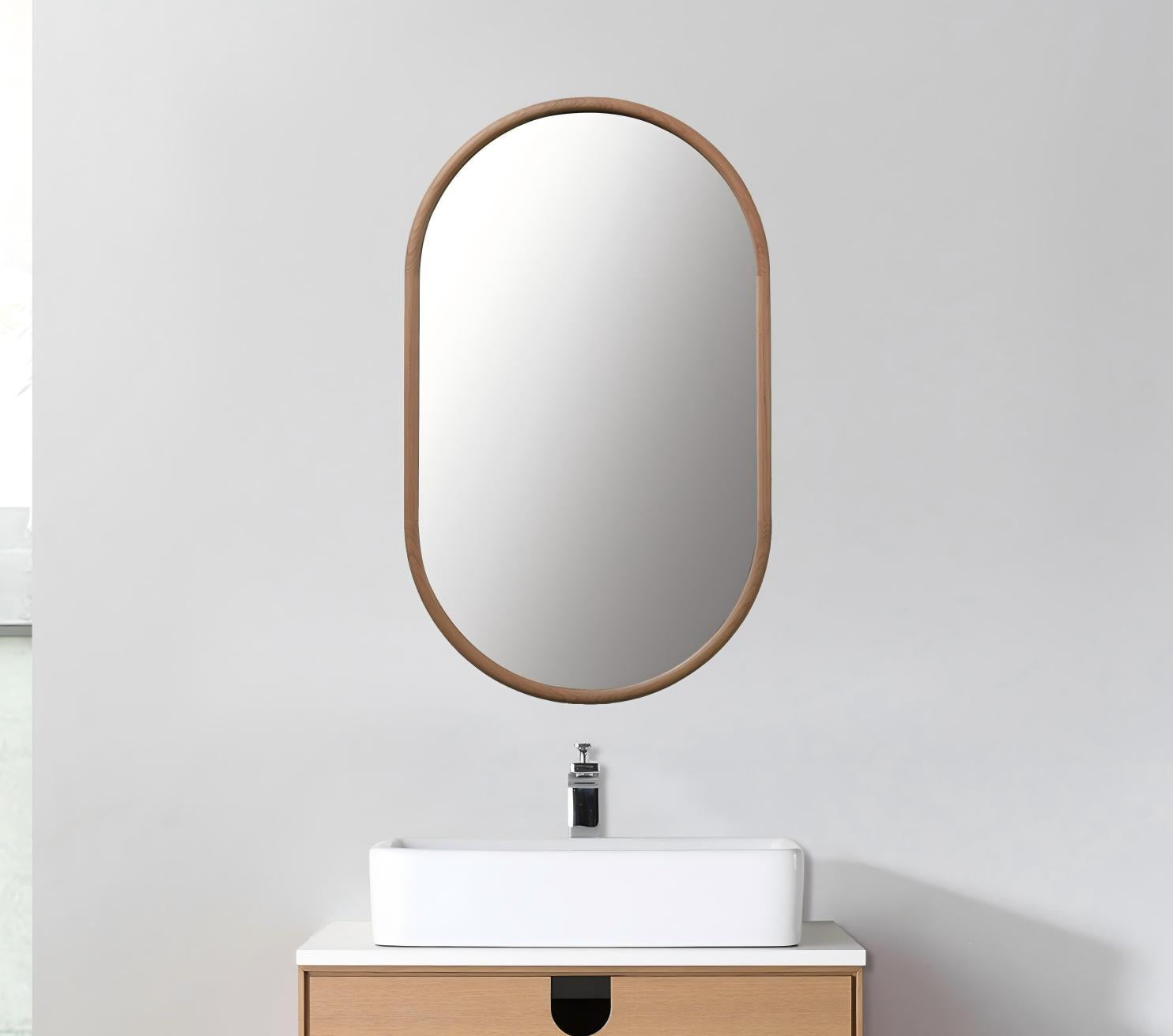 Zen Mirror 24" / Whitewash Oak / Non-LED
