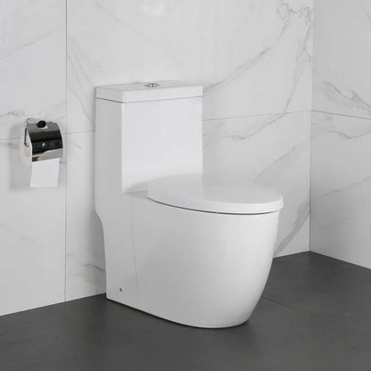 Casimir one-piece dual-flush toilet in vitreous china