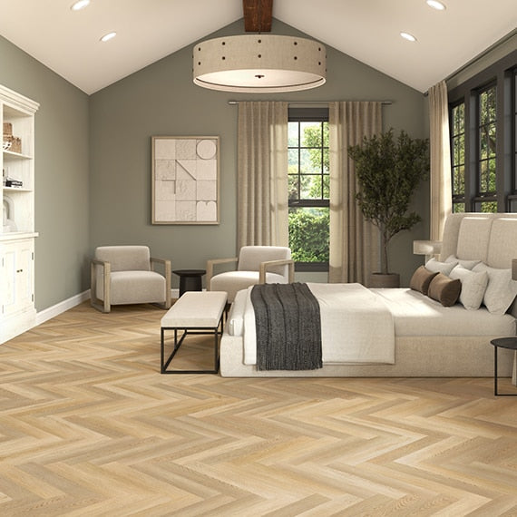 Asher Bend Hearth Herringbone Waterproof SPC Flooring