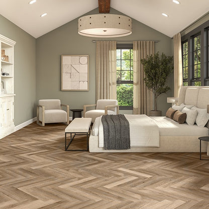 Asher Bend Lodge Herringbone Waterproof SPC Flooring
