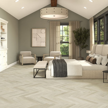 Asher Bend Picket Fence Herringbone Waterproof SPC Flooring