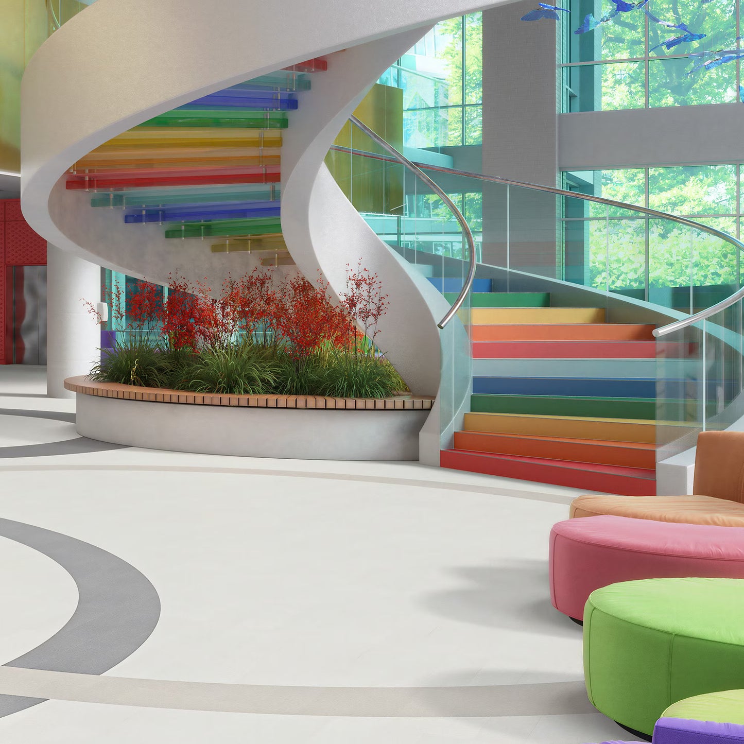Loften Mineral Fabric LVT Glue Down Flooring