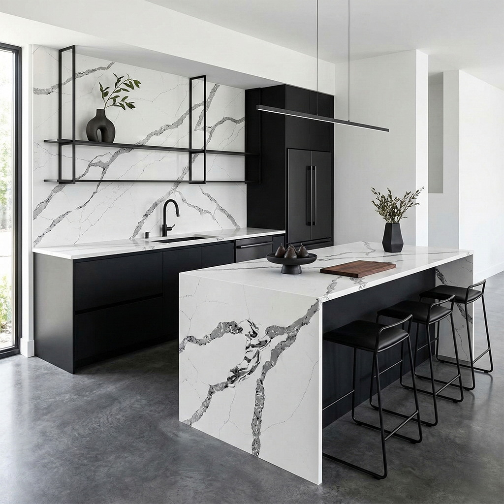 Dio-Calacatta Ariston Quartz Slab