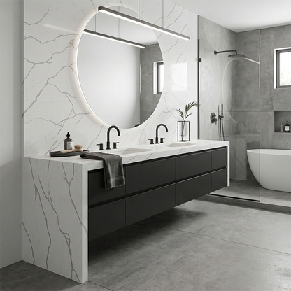 Dio-Calacatta White Quartz Slab