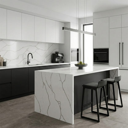 Dio-Calacatta White Quartz Slab