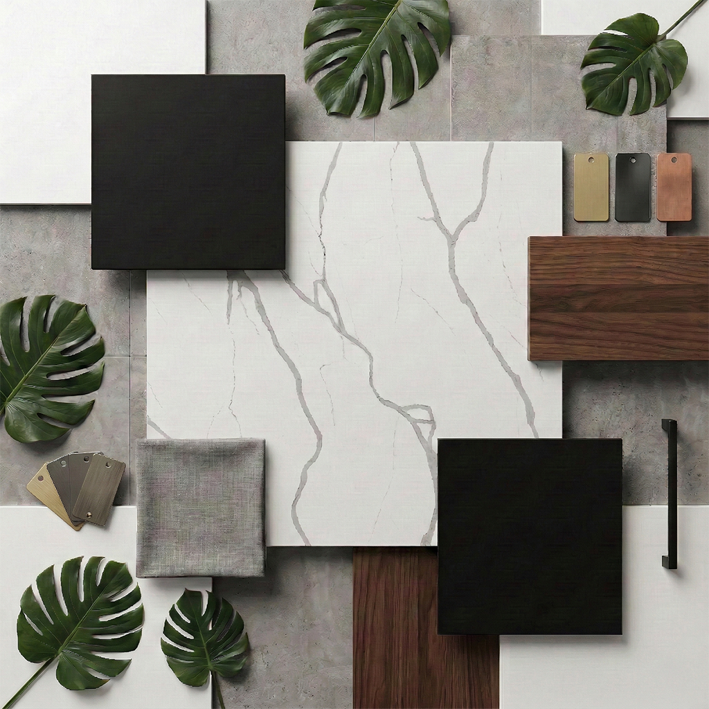 Dio-Calacatta White Quartz Slab