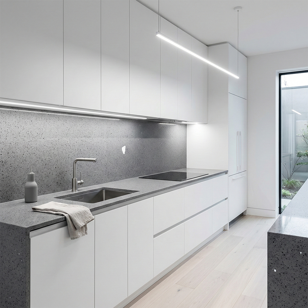 Dio-Crystal Grey Quartz Slab