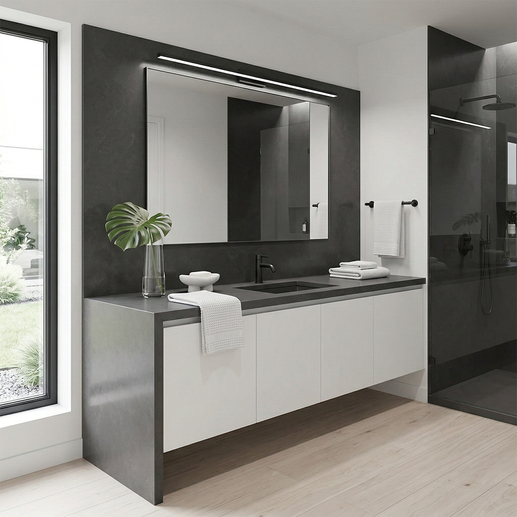 Dio-Pure Dark Grey Quartz Slab
