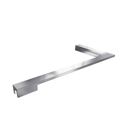 8 inch L-bar support bracket in Polished Chrome, right wall installation