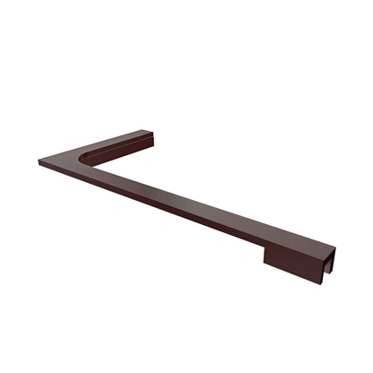 8 inch L-bar support bracket in Oil Rubbed Bronze, left wall installation