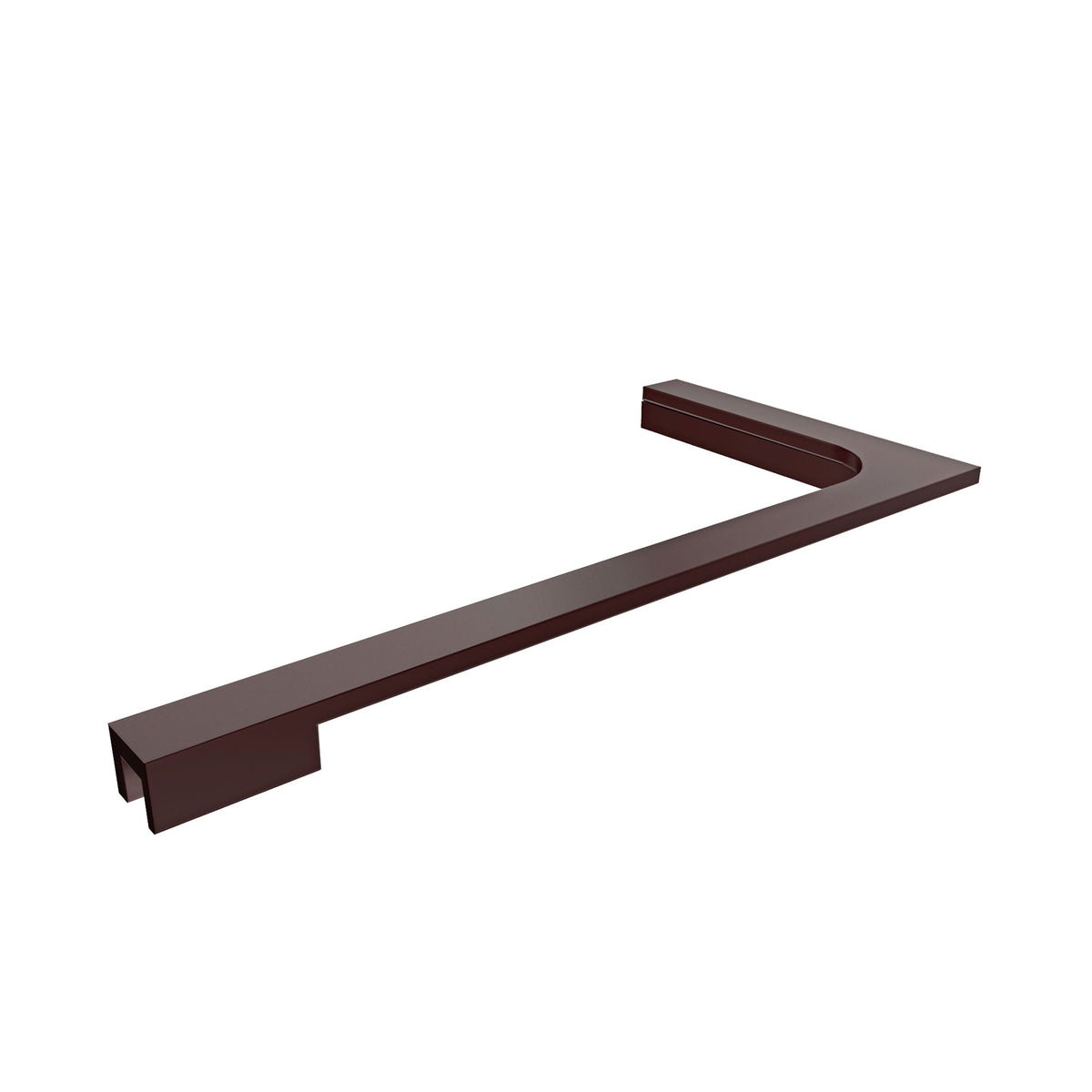 8 inch L-bar support bracket in Oil Rubbed Bronze, right wall installation