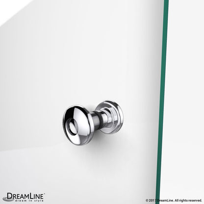 Aqua Frameless Bi-Fold Shower Door Kit with Black Shower Base Pan