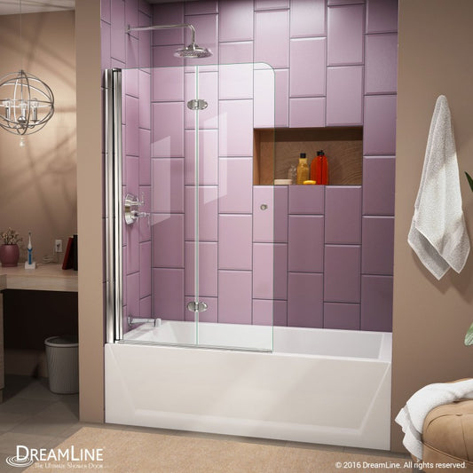 Aqua Frameless Bi-Fold Tub Door
