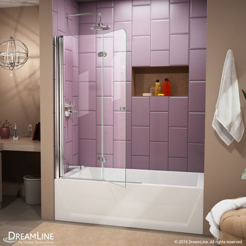 Aqua Frameless Bi-Fold Tub Door