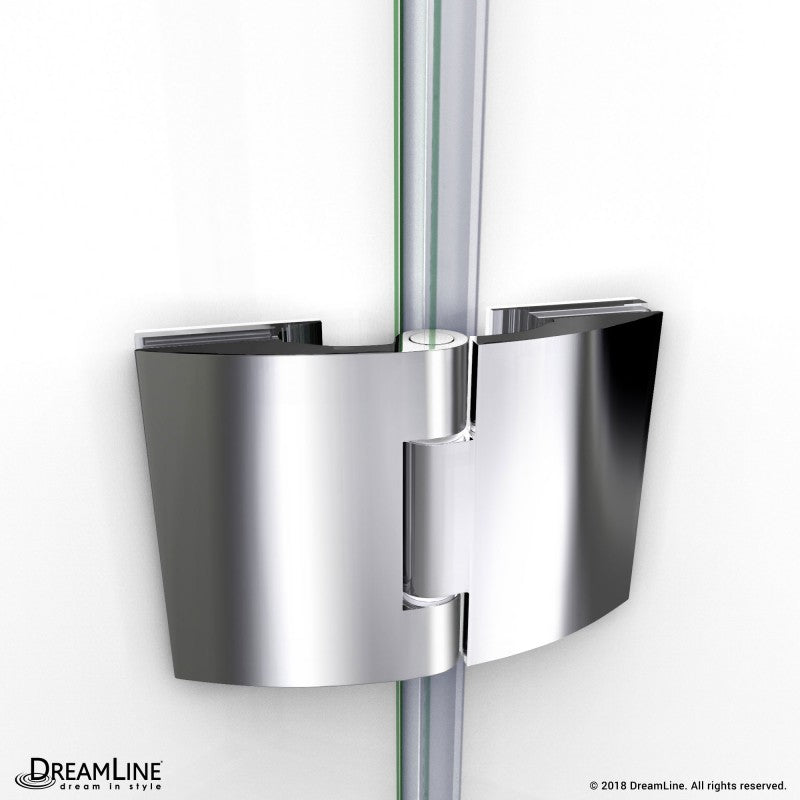Aqua Frameless Hinged Tub Door with Extender Panel