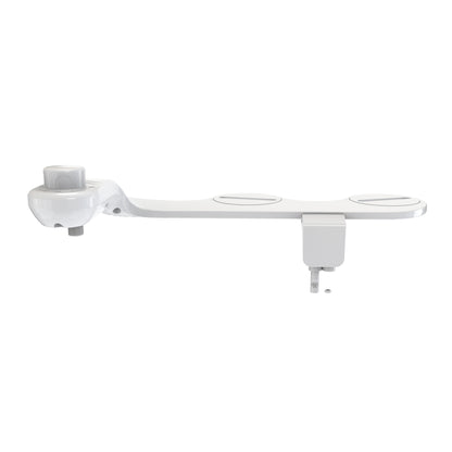 Aqua Swing non-electric bidet toilet attachment in White, front view