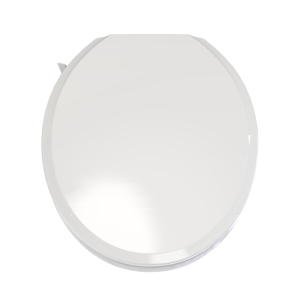 Aqua Swing non-electric bidet toilet seat in White, top view
