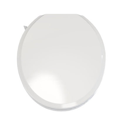 Aqua Swing non-electric bidet toilet seat in White, top view