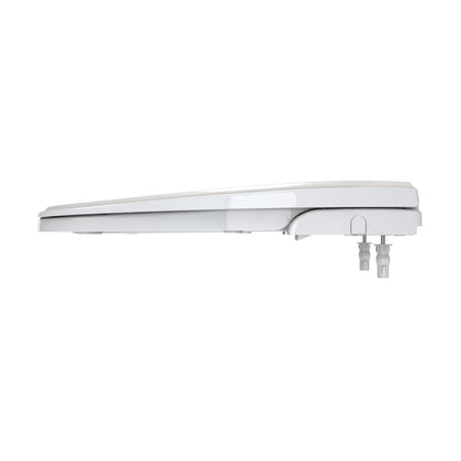 Aqua Swing non-electric bidet toilet seat in White, side profile