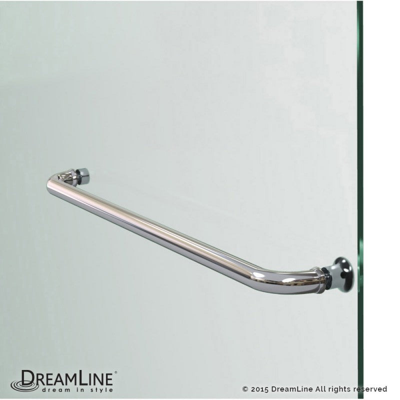 Aqua Ultra Frameless Hinged Tub Door with 30 in. Return Panel