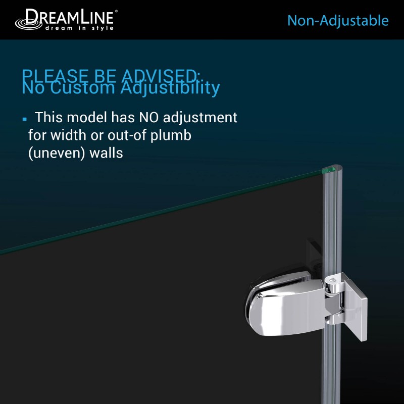 Aqua Uno Frameless Hinged Tub Door