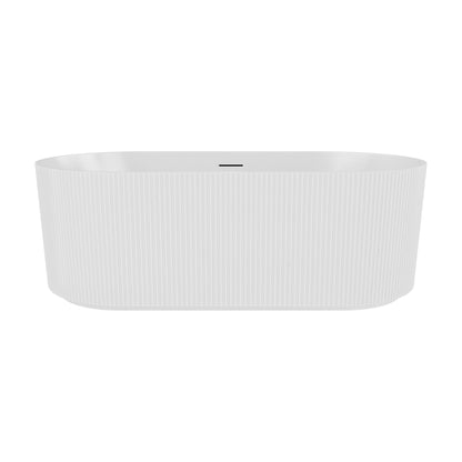 Charisma 59 inch freestanding acrylic bathtub in gloss white