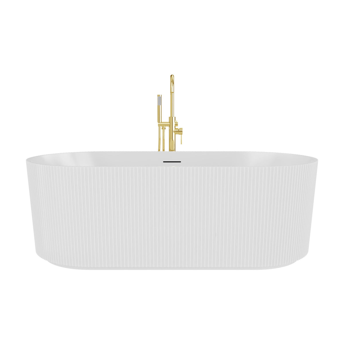 Charisma 67 inch freestanding acrylic bathtub in gloss white