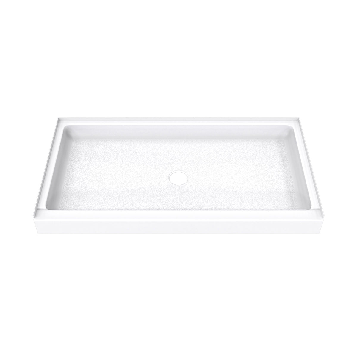 DreamStone white solid surface shower base pan