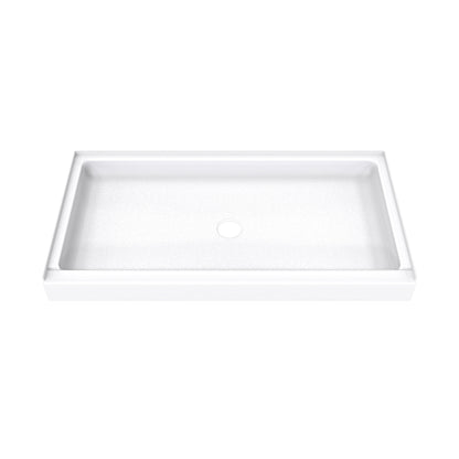 DreamStone white solid surface shower base pan