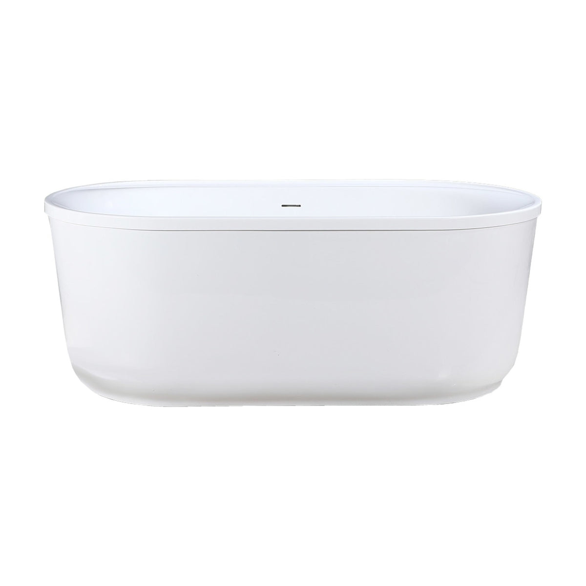 Encore 66 inch freestanding acrylic bathtub in gloss white