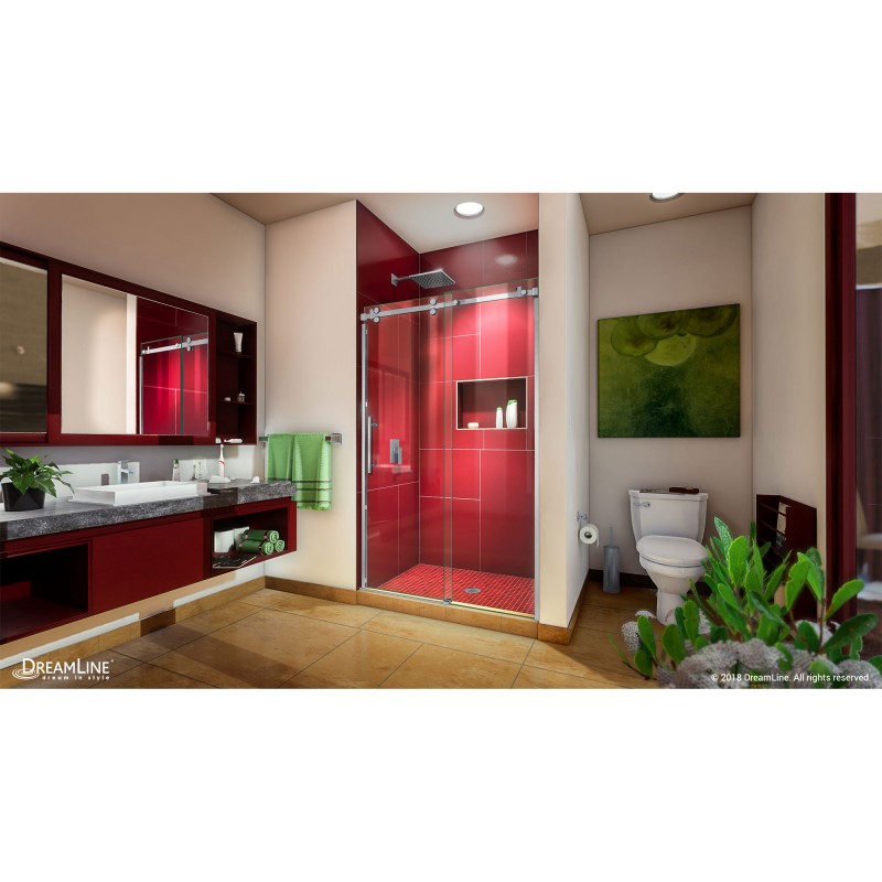 Enigma Sky Frameless Single Sliding Shower Door