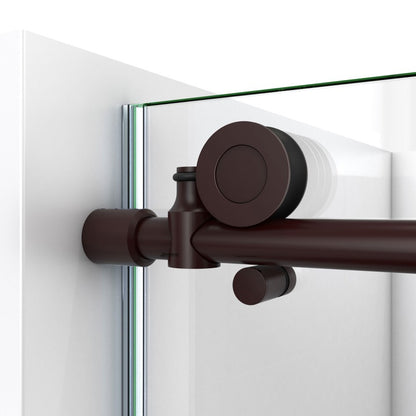 Enigma-X Frameless Single Sliding Shower Door and Double Sided Handle