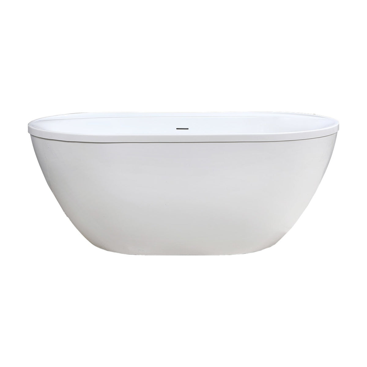 Essence 60 inch freestanding acrylic bathtub in gloss white