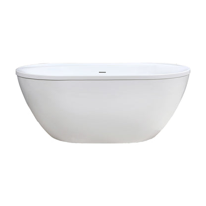 Essence 60 inch freestanding acrylic bathtub in gloss white