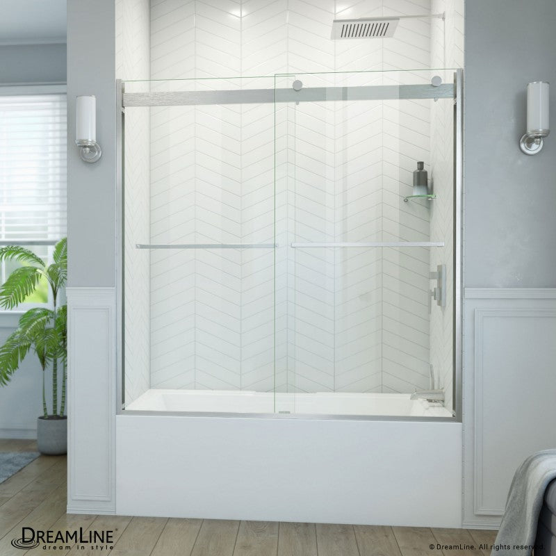 Essence-H Semi-Frameless Double Sliding Shower Door