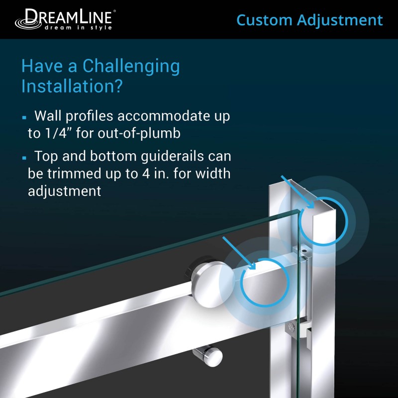 Essence-H Semi-Frameless Double Sliding Shower Door