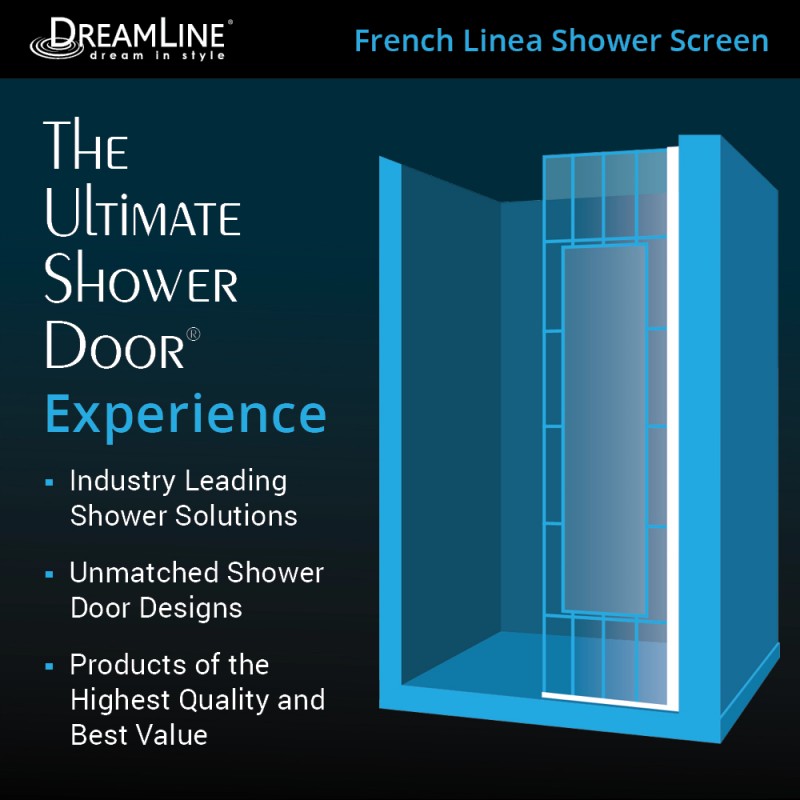 French Linea Avignon Stationary Shower Panel