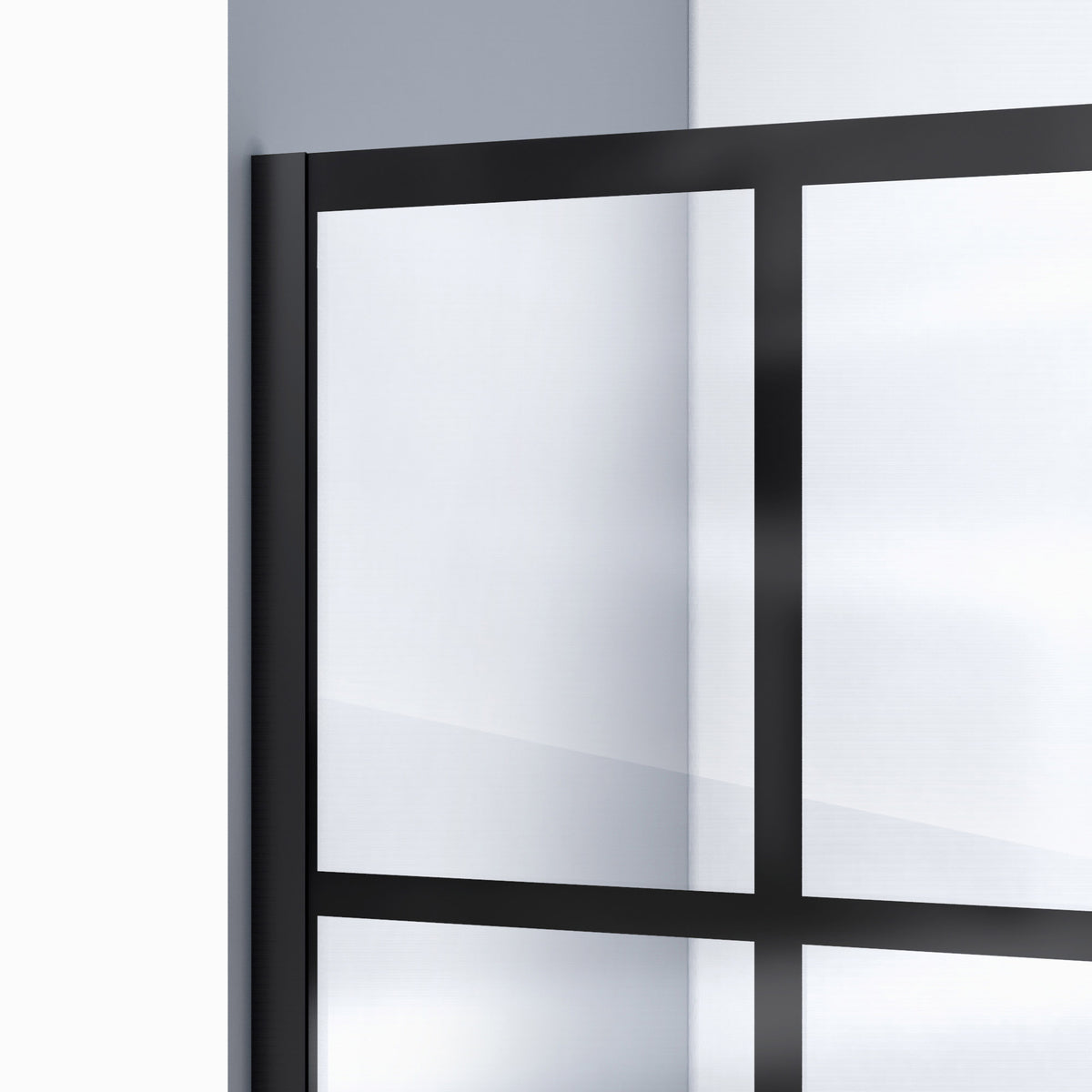 French Linea Satin Black wall profile detail