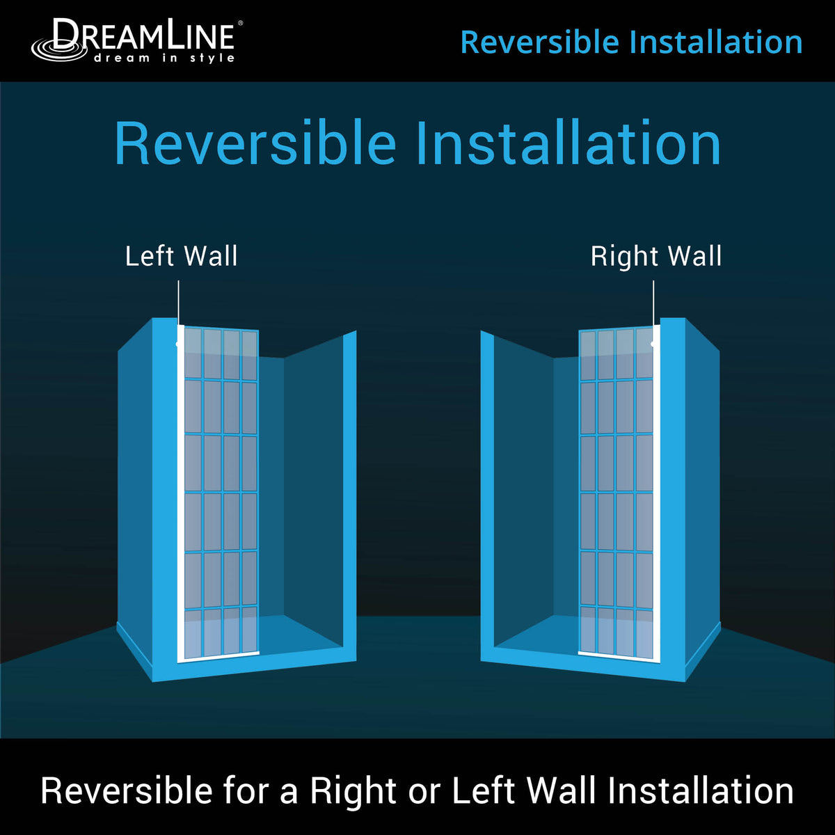 French Linea Rhone panel installs on a right or left wall
