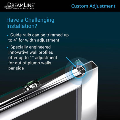 Infinity-Z Semi-Frameless Single Sliding Shower Door