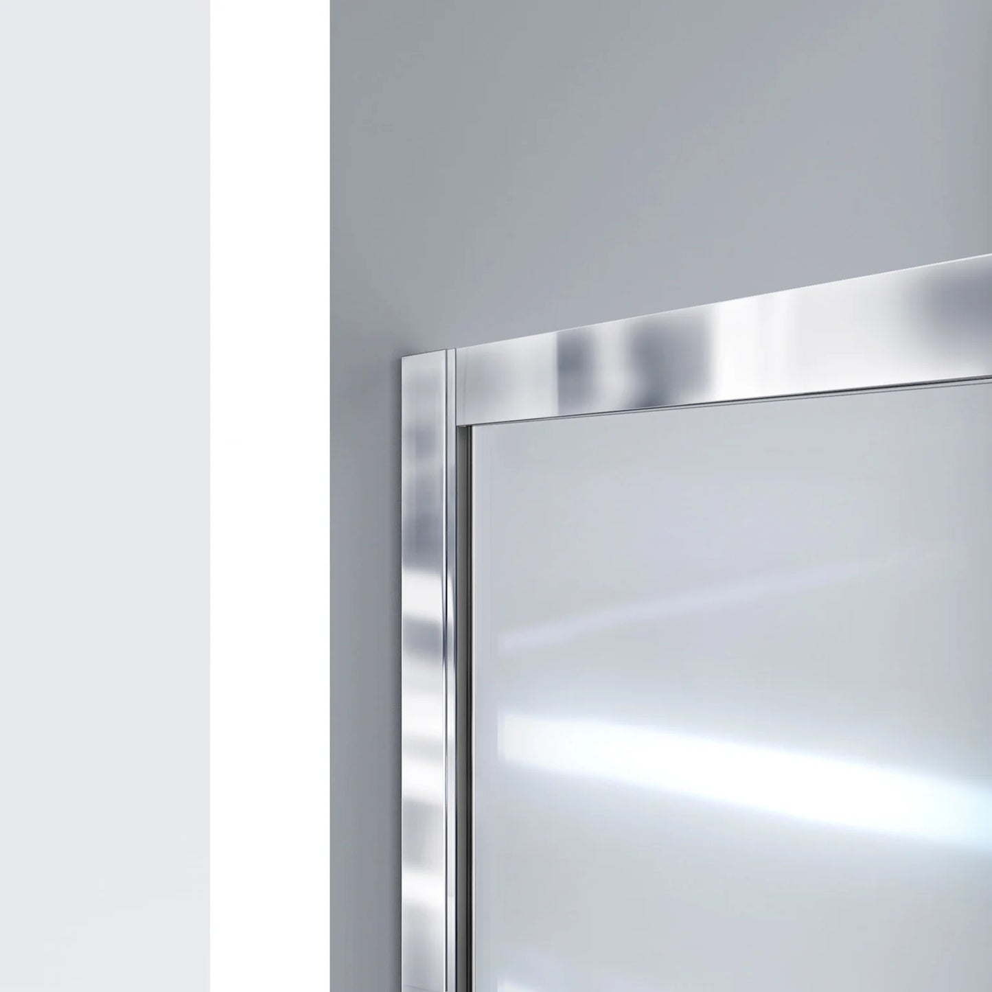 Infinity-Z Semi-Frameless Single Sliding Tub Door Kit with Diamond Style Wall