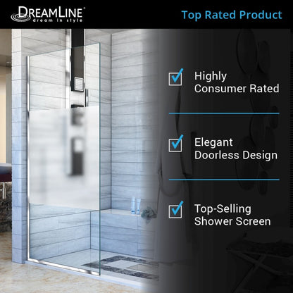 Linea Frameless Stationary Shower Panel