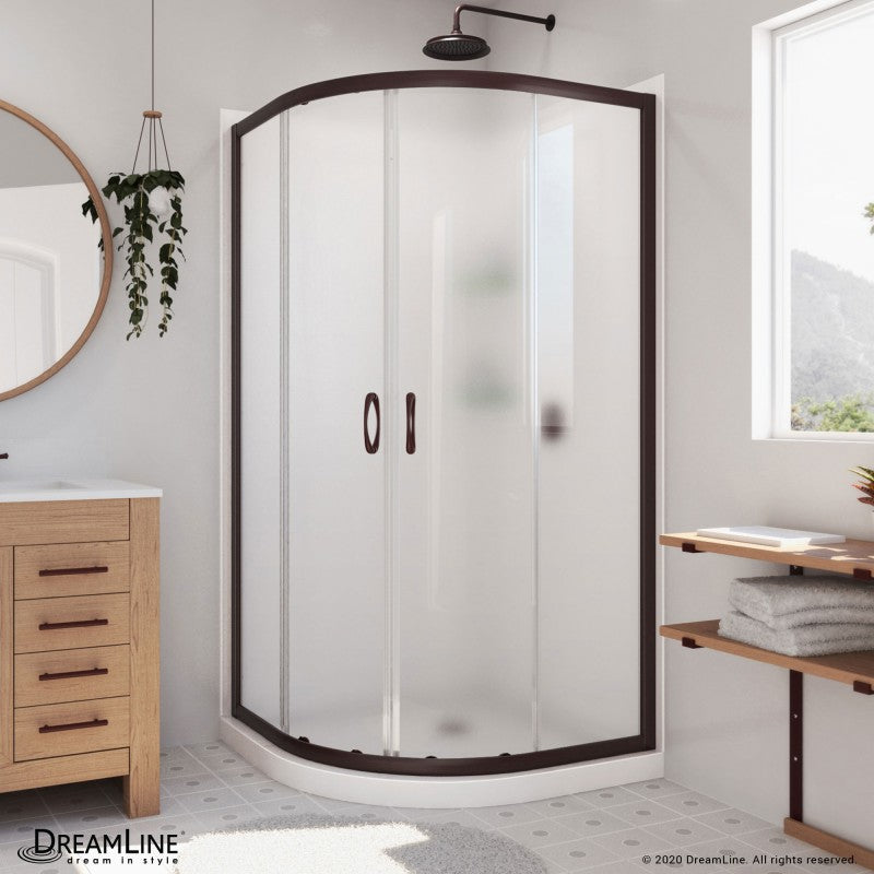 Prime Semi-Frameless Corner Enclosure Center Sliding Shower Door Kit with Diamond Style Wall and White Shower Base Pan and Corner Drain