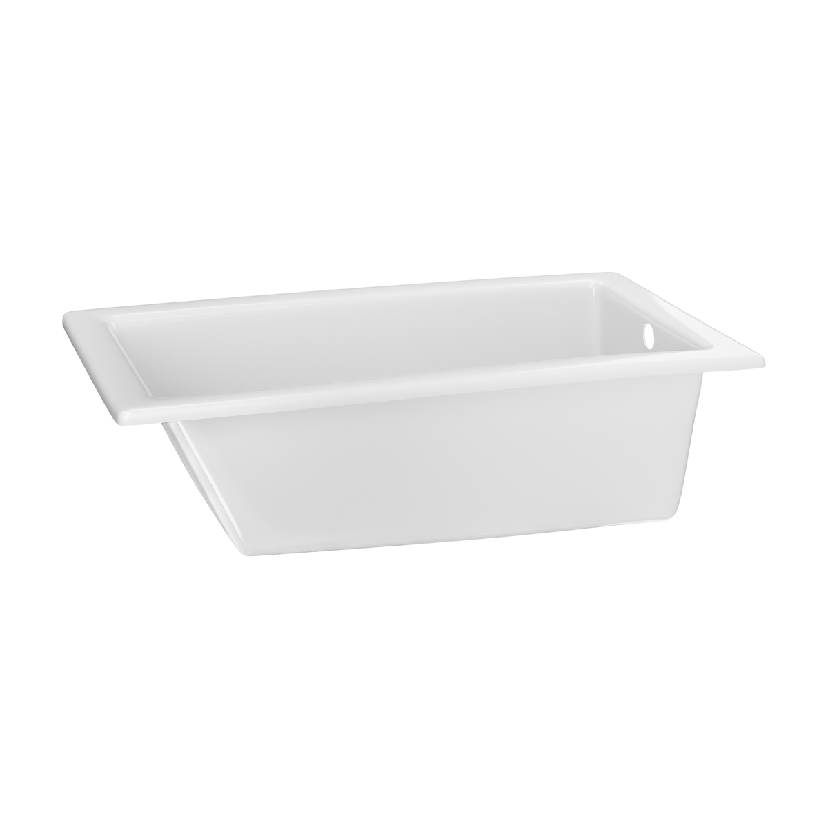 Prism 60 inch x 36 inch drop-in acrylic bathtub in white