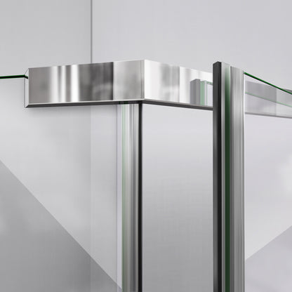 Prism top track and magnetic latch detail with the door open