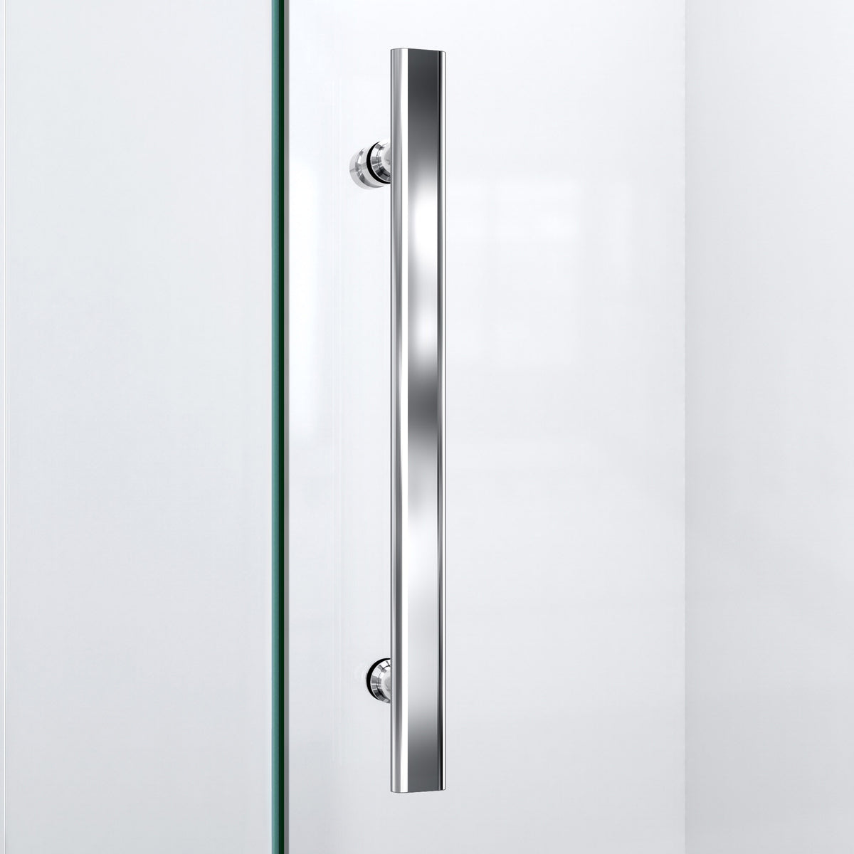Prism Lux pull handle detail in Polished Chrome