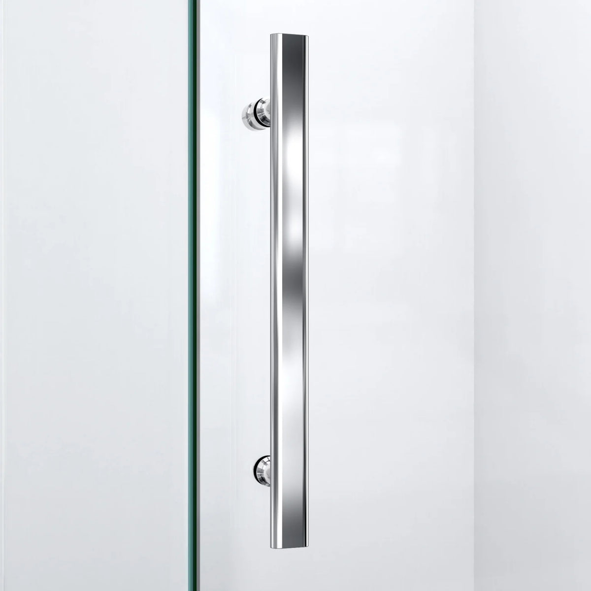 Prism Lux pull handle detail in Polished Chrome