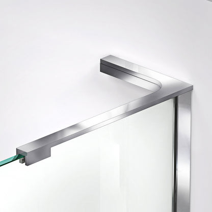 Prism Plus glass support bar detail in Polished Chrome
