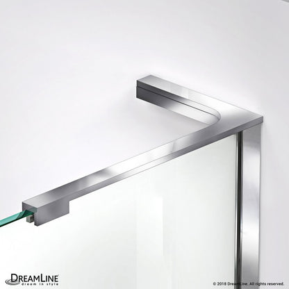 Prism Plus Frameless Neo-Angle Hinged Shower Door for Corner Enclosure