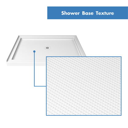 QWALL-5 acrylic shower wall kit shower base pan slip resistant floor texture